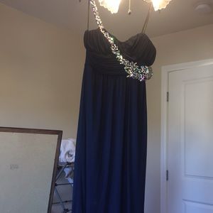 Navy dress. Never been worn !